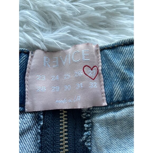 REVICE Women's Wraparound Zip Two Tone Denim Jeans Size 27 - Picture 6 of 9